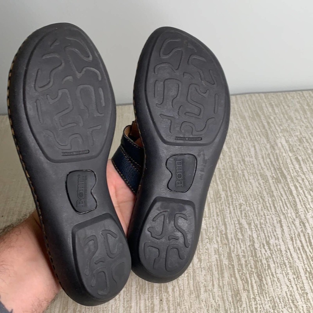 BORN BLACK BROWN LEATHER SANDALS SIZE 8 - Picture 8 of 8